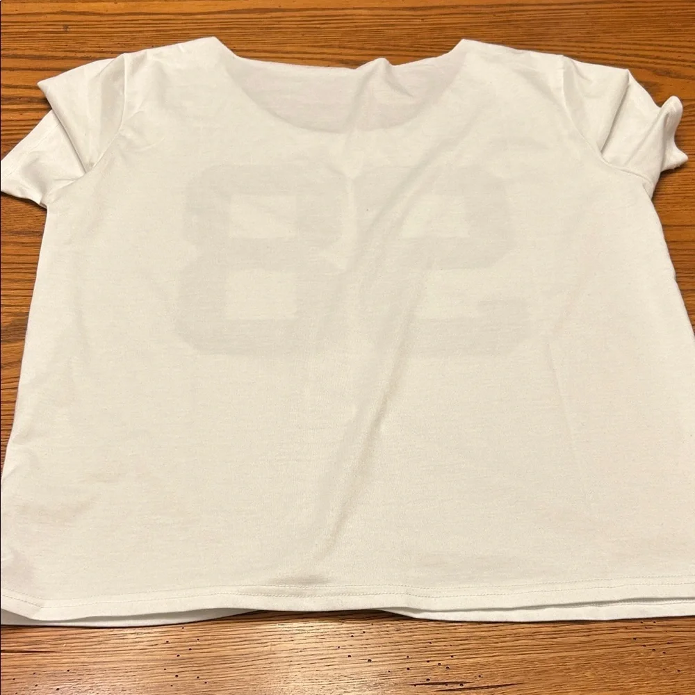 Cream Shirt with Gray '98' Print